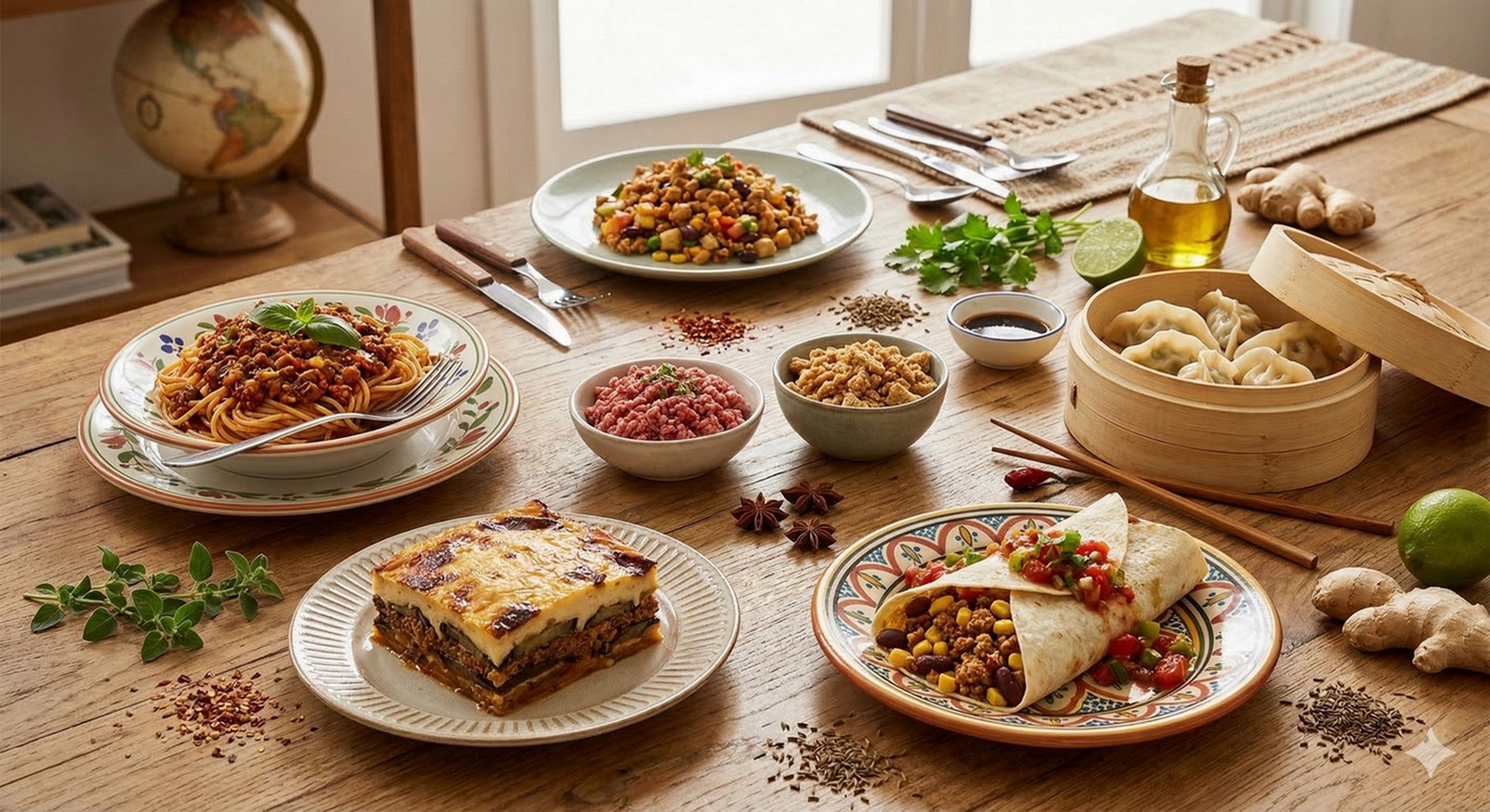 Mięso mielone i kotlety sojowe w kuchniach świata